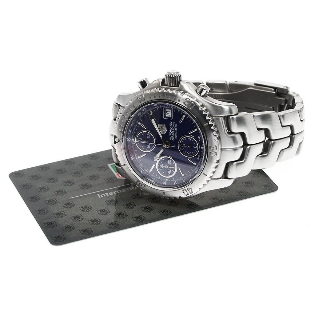 Tag Heuer Link Ct2110 Chronograph Date Navy Dial Automatic Mens Watch